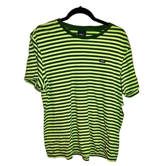 Huf Green Stripe Shirt - Picture 1 of 4